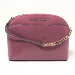Michael kors patent leather crossbody bag rose